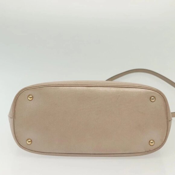 GUCCI Horsebit Hand Bag Leather 2way Gold Pink gold 319795 Auth 133420 - Picture 6 of 16